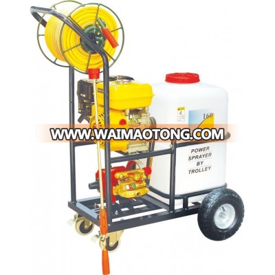 60L trolley gasoline engine power sprayer with wheel